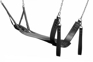 XR Brands - Columpio sexual extremo con soporte para la cabeza-Negro