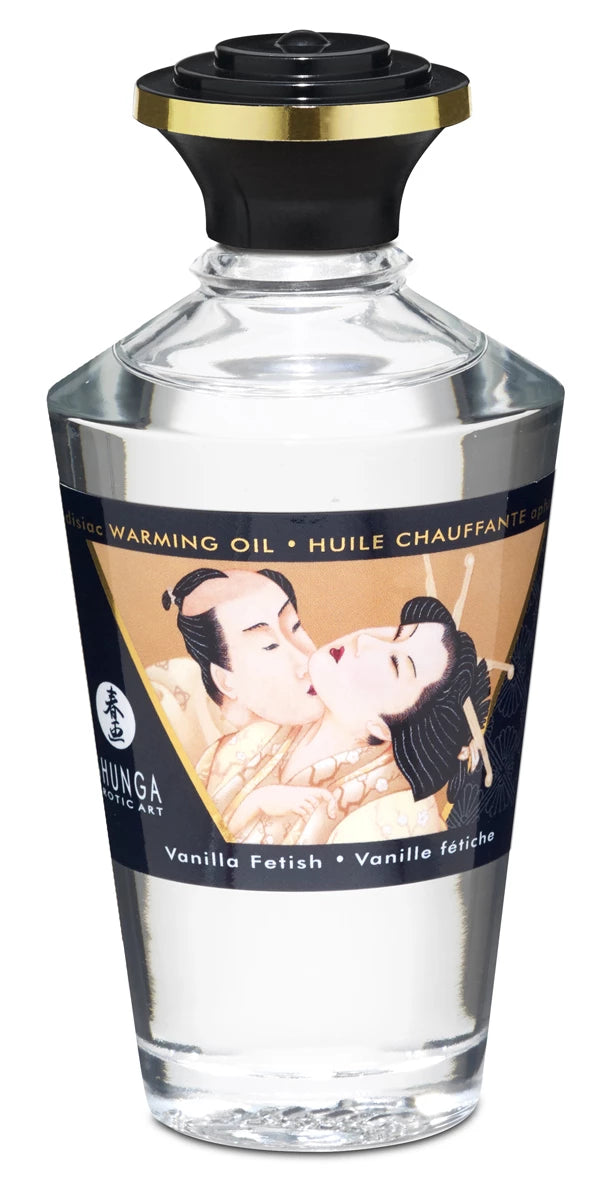 Shunga-Aceite de masaje afrodisíaco para calentar-Vainilla fetiche-100ml