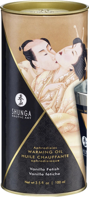 Shunga-Aceite de masaje afrodisíaco para calentar-Vainilla fetiche-100ml