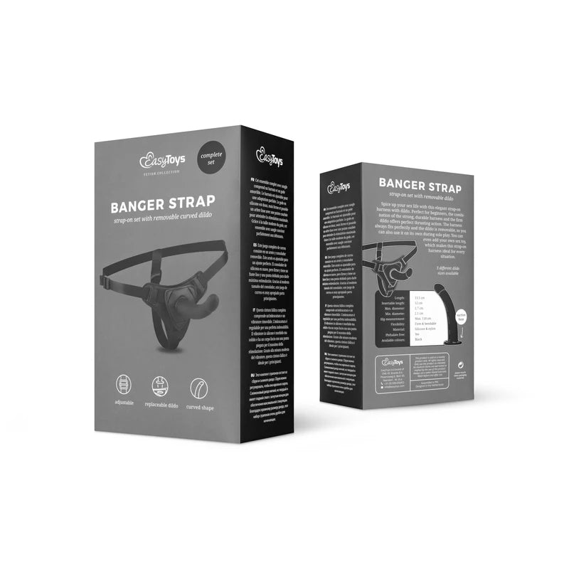EasyToys-Strapon liso-Negro