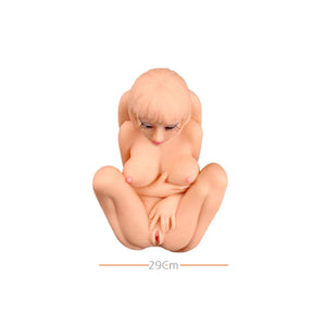 Kokos-Masturbador realista con 3 aberturas" Hera 3 " - Beige