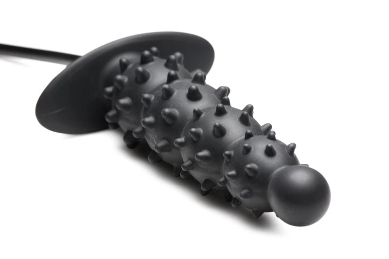 Tapón Anal Inflable Acanalado-Negro
