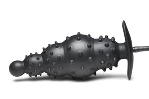Tapón Anal Inflable Acanalado-Negro