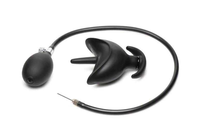 Tapón Anal de Silicona Inflable-Negro