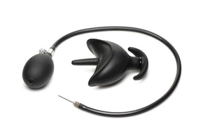 Tapón Anal de Silicona Inflable-Negro
