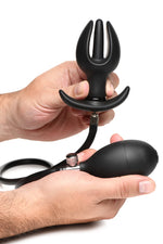 Tapón Anal de Silicona Inflable-Negro