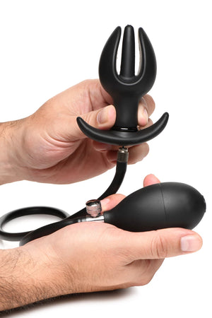 Tapón Anal de Silicona Inflable-Negro