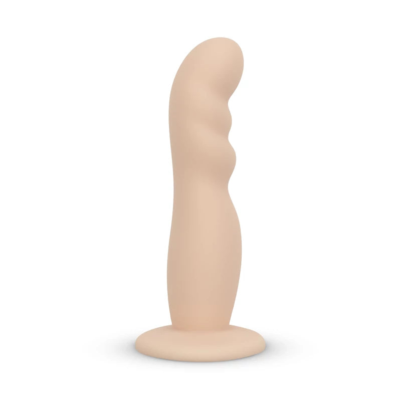 EasyToys-Consolador con correa y arnés-Negro / Beige