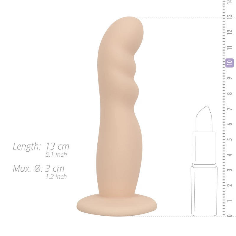 EasyToys-Consolador con correa y arnés-Negro / Beige