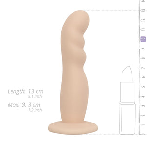 EasyToys-Consolador con correa y arnés-Negro / Beige
