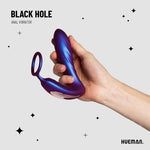 Hueman-Plug anal vibrador con anillo para el pene y mando a distancia - Morado