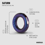 Hueman-Anillo vibrador para pene y testículos-Azul