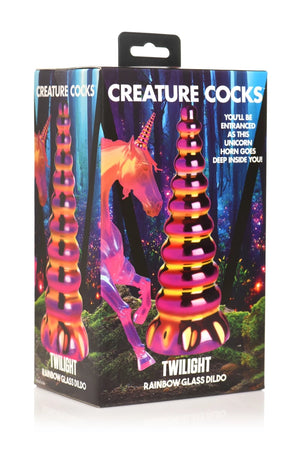 XR Brands - Consolador de vidrio Twilight Rainbow