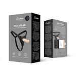 EasyToys-Consolador con correa y arnés-Negro / Beige